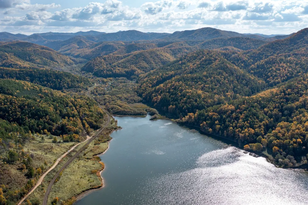 Testing ground: a lake near the city of Kholmsk on the Sakhalin Island in Russia’s far east