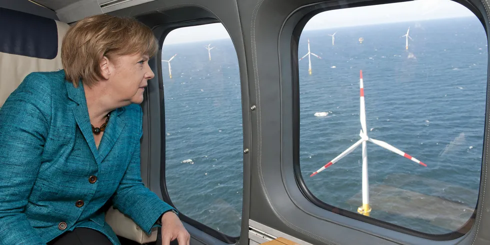 Wpd developed Baltic 1, seen here in a famous picture from the aircraft of former German Chancellor Angela Merkel.