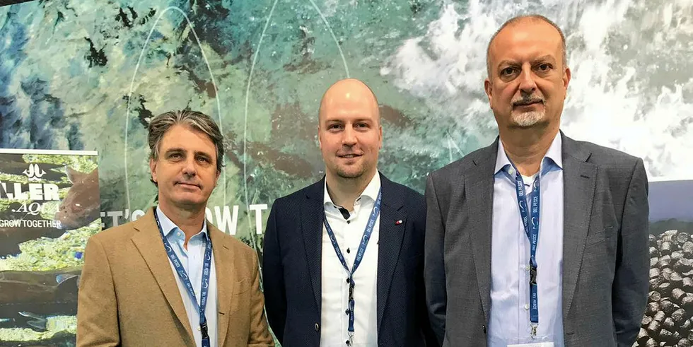 Aller Aqua's Stefano de Dominis, Robert Tillner and Armando Marcon.