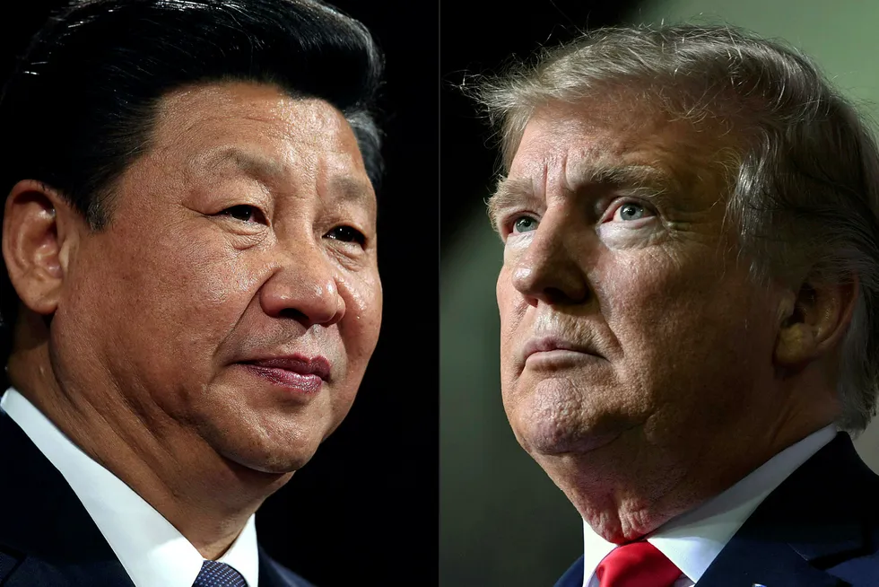 Tensions: China's President Xi Jinping, left, and US President Donald Trump