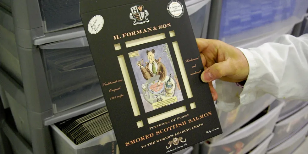 Smoked salmon from H. Forman and Son. Former Brexit Party MEP Lance Forman is in a dispute over rival's smoking process.