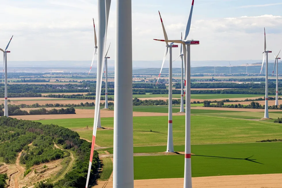 RWE's Königshovener Höhe wind farm in Germany.