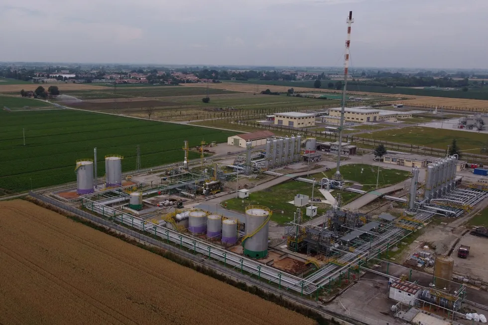 Gas storage: the Snam-operated terminal in Minerbio is a logistical hub for north-south gas flows.