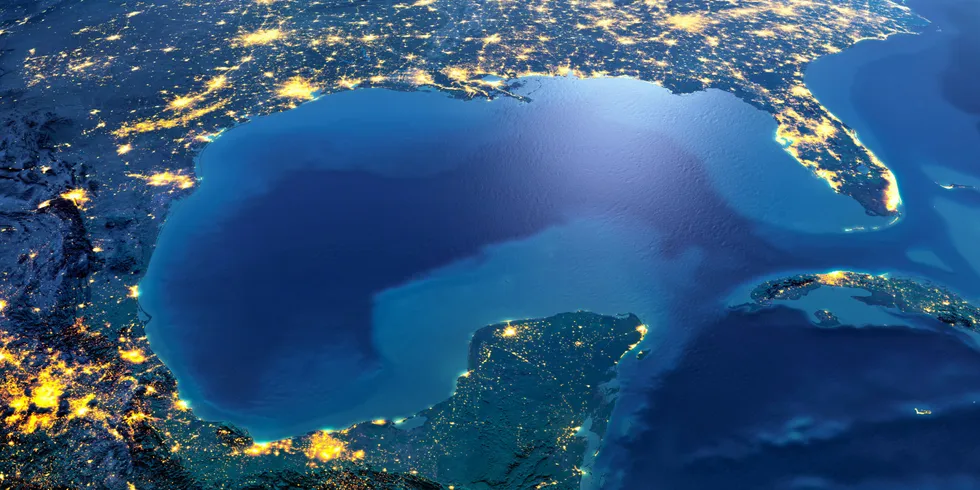 North America. Gulf of Mexico. Elements of this image furnished by NASA . The Gulf of Mexico.