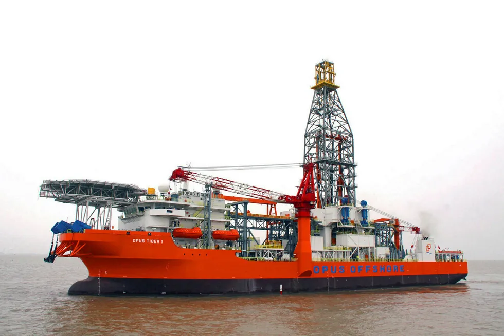 In the frame: the drillship Opus Tiger-1
