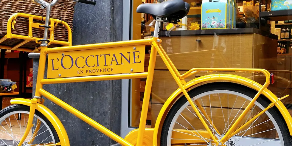 L'Occitane . L'Occitane, French body, face, and perfume products giant.