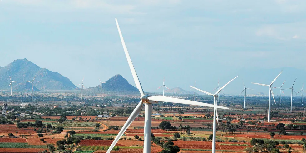A wind farm in India
