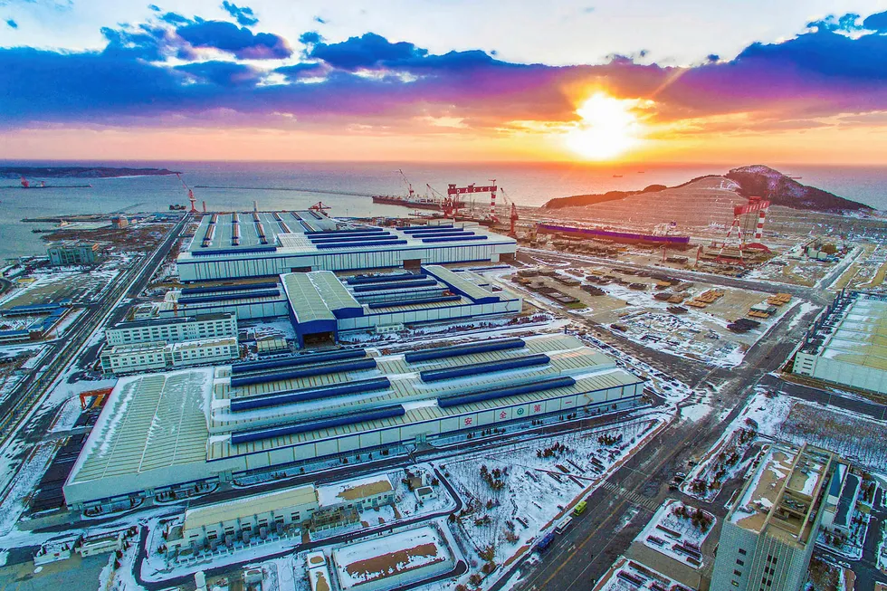 Berth: the Sepia FPSO hull is currently at the Cosco Dalian yard