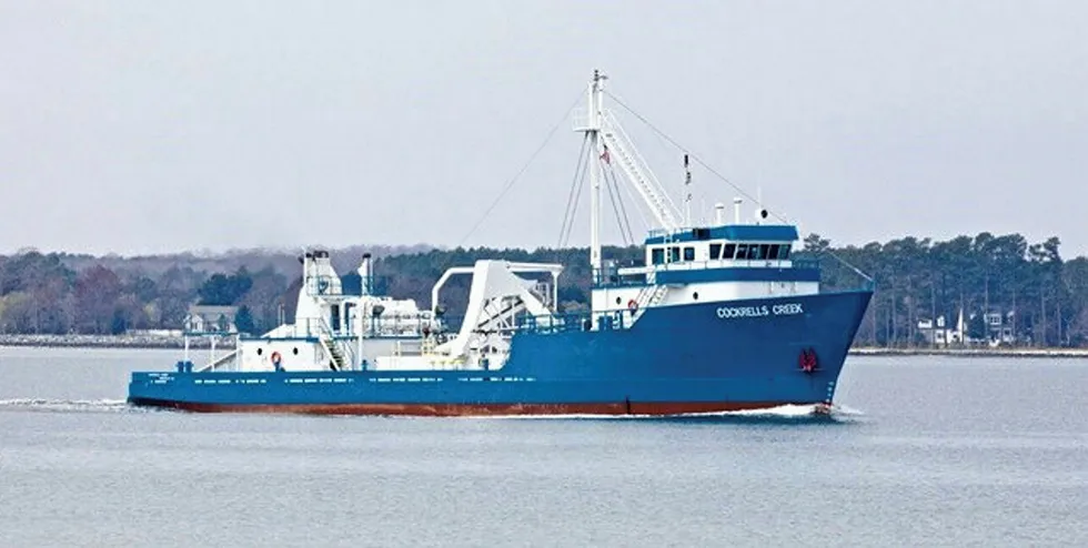 Omega Protein new menhaden fishing vessel Cockrells Creek