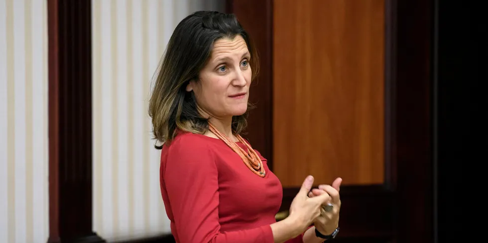 Chrystia Freeland, Canada’s deputy prime minister and minister of finance