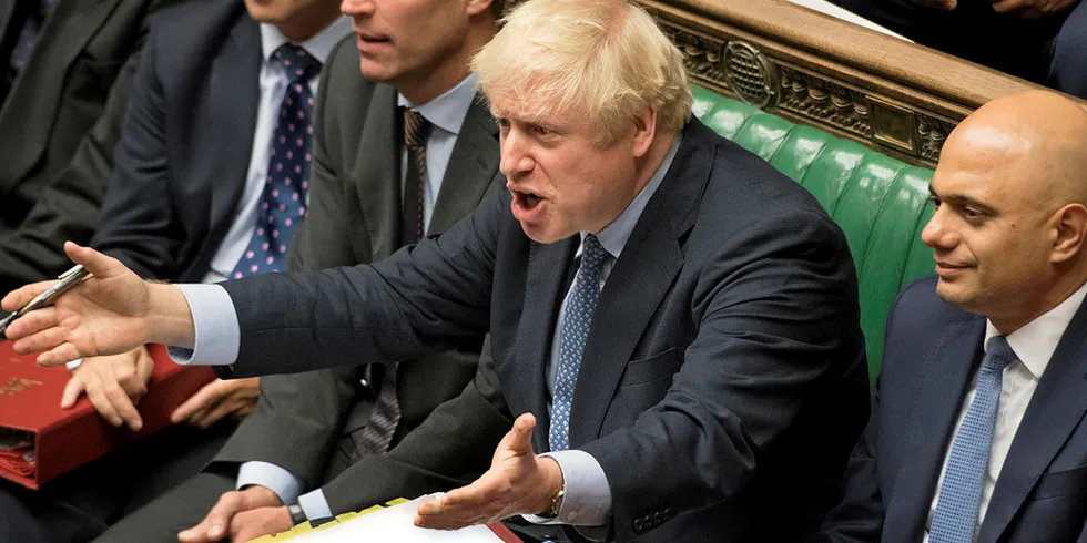 UK Prime Minister Boris Johnson appears caught between a rock and a hard place.