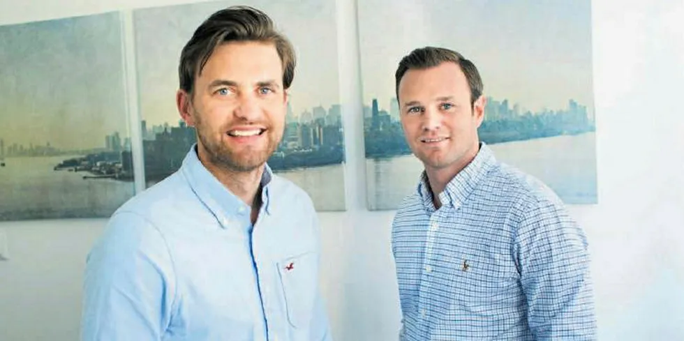 Kjetil Haga and Simen Landmark, founders of the new seafood investment fund Bluefront Equity.