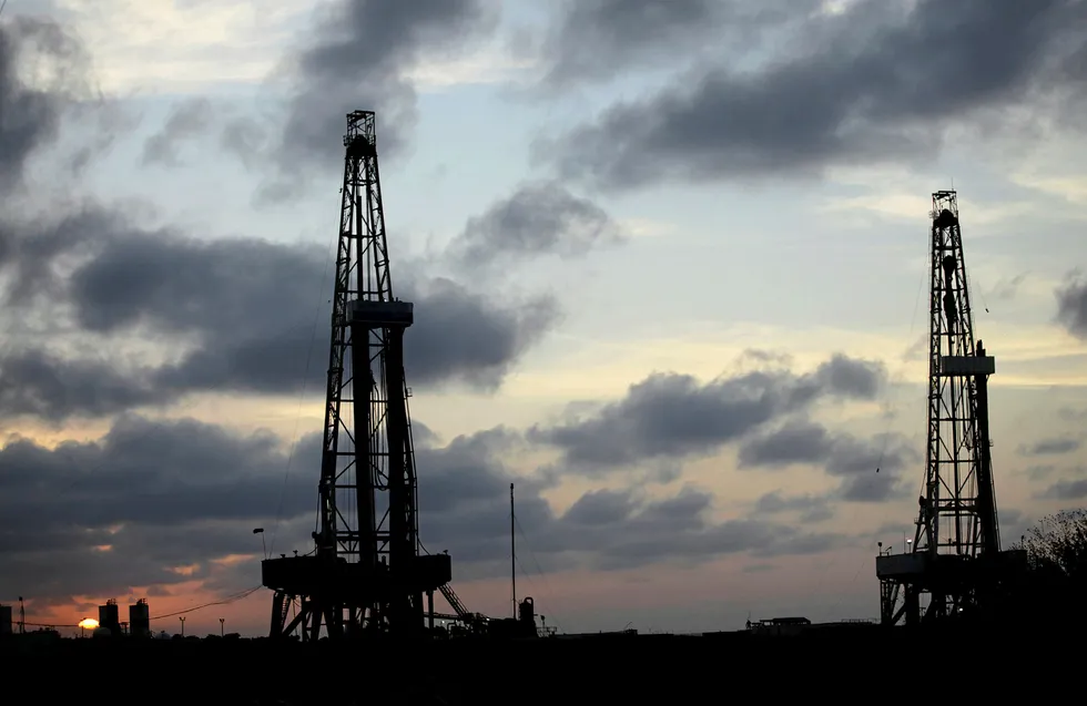 Long reach: rigs belonging to Great Wall Drilling Company, a subsidiary of CNPC, on the outskirts of Havana, Cuba