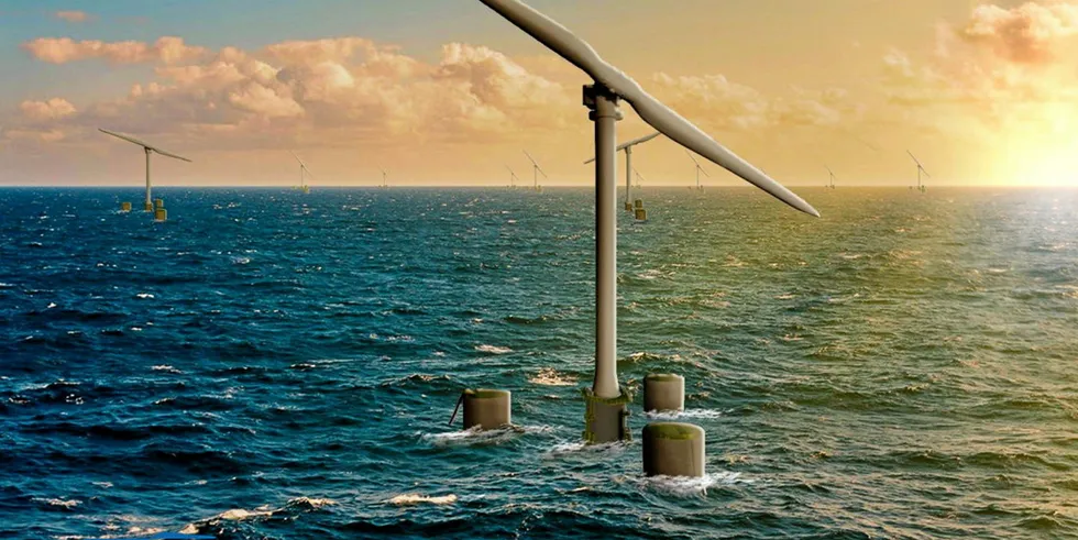 CGI of Seawind floating wind design