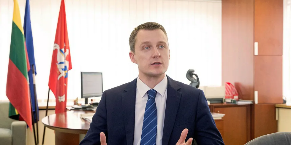 Lithuanian energy minister Žygimantas Vaičiūnas