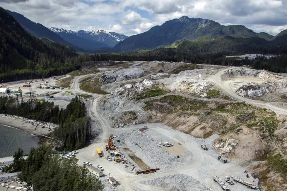 Cancelled: what would have been the site of the proposed Kitimat LNG export project in British Columbia