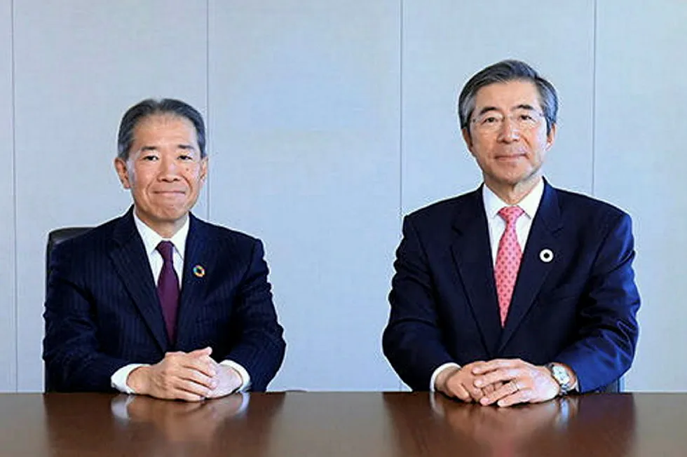 Chiyoda’s chairman Masakazu Sakakida and chief executive Koji Ota