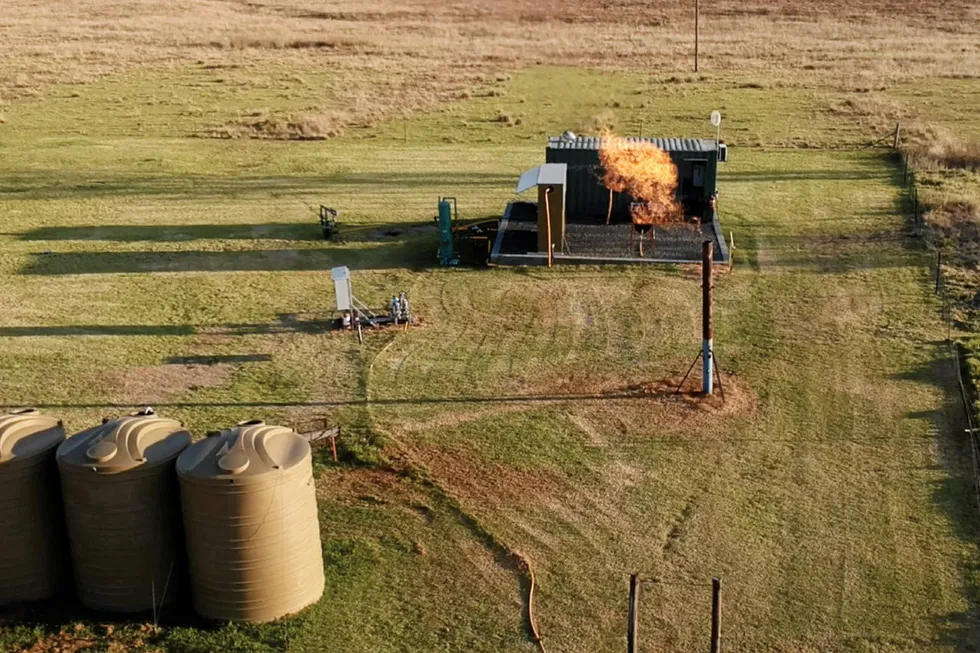 Promise: The initial Amersfoot coalbed methane test well in Mpumalanga Province, South Africa.
