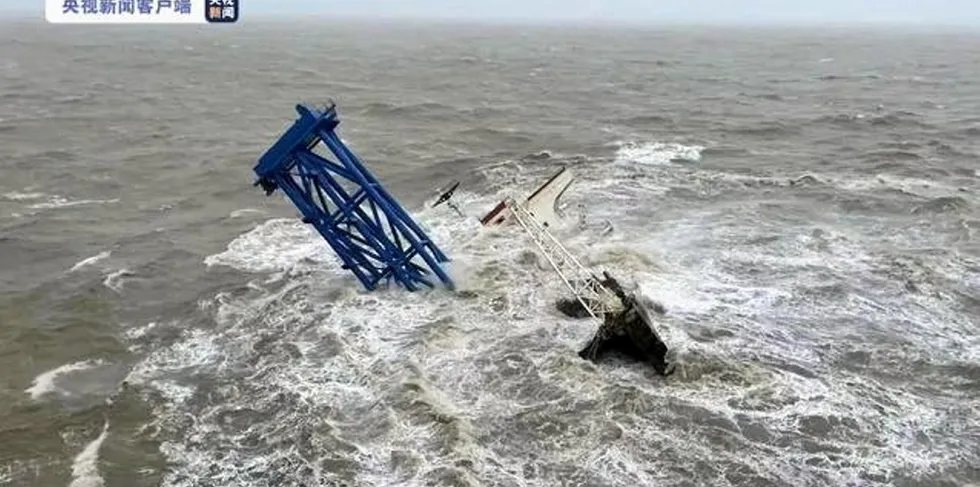 The offshore wind vessel sinks, with four saved but 26 still missing.