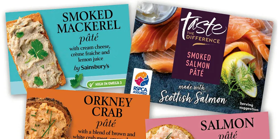 Mowi's new line of seafood pâtés for UK supermarket Sainsbury's.