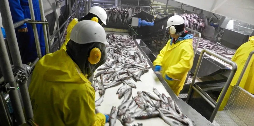 Trident Seafoods processing plant in Akutan, Alaska.