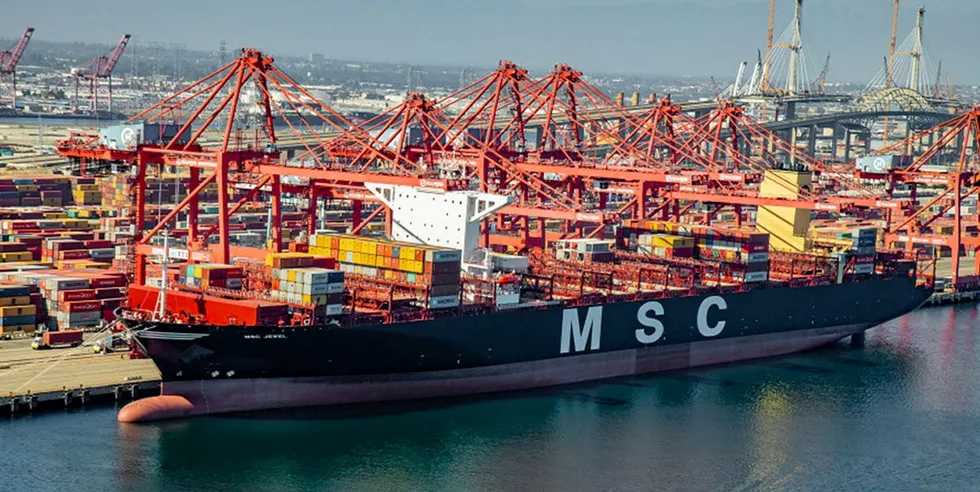 Congestion in ports such as Long Beach (pictured) has been the biggest cause of high freight rates.