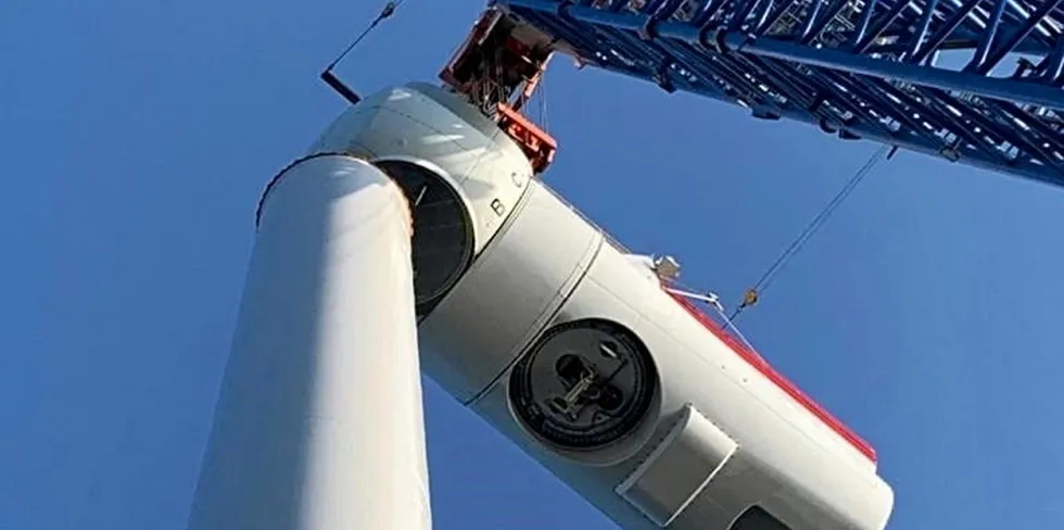 The first turbine installed at Borssele 1&2. The project is now complete.