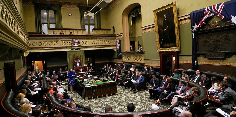 New South Wales' Legislative Assembly, the lower house of the state's parliament.