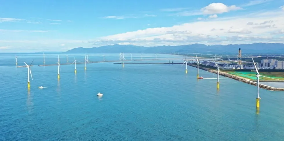 Noshiro Port offshore wind is up and running off Japan.