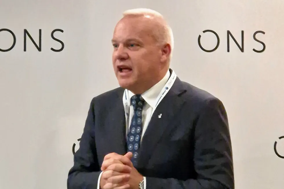 Equinor chief executive Anders Opedal at the recent ONS event in Stavanger