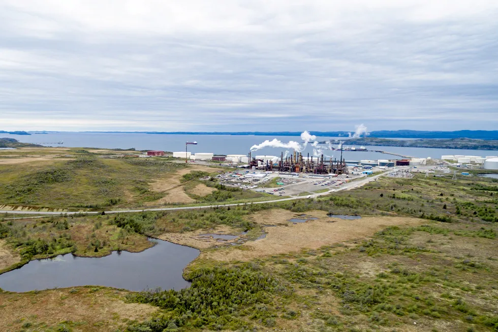 Biorefinery owned by Braya Renewable Fuels' in Come by Chance, Newfoundland, which has expressed interest in buying green hydrogen from the nearby Toqlukuti’k project.