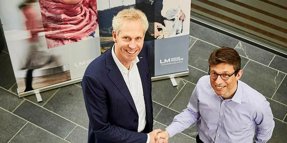 Duncan Berry (right) and Marc de Jong (left) : LM Wind Power