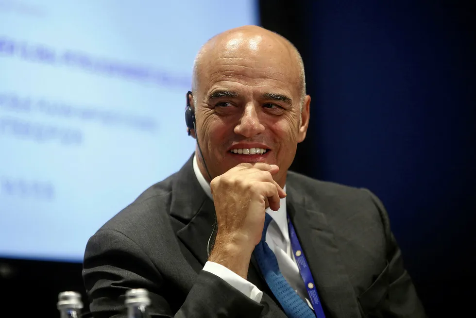Good news: Eni chief executive Claudio Descalzi