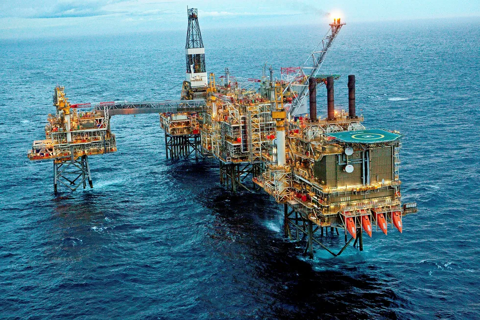 UK North Sea development: The Buzzard platform
