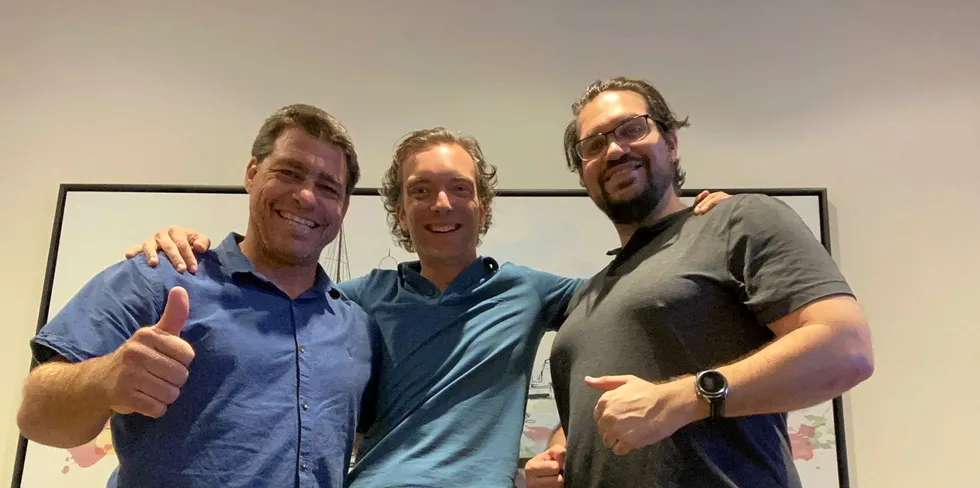 Bruno Sardenberg has joined Ocean Harvest's leadership team with Haytham Shanshal (left), Robert Kupstas (center) and Bruno Sardenberg (right).