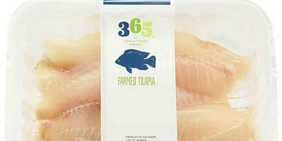 Whole Foods is reducing prices for farmed tilapia and salmon.