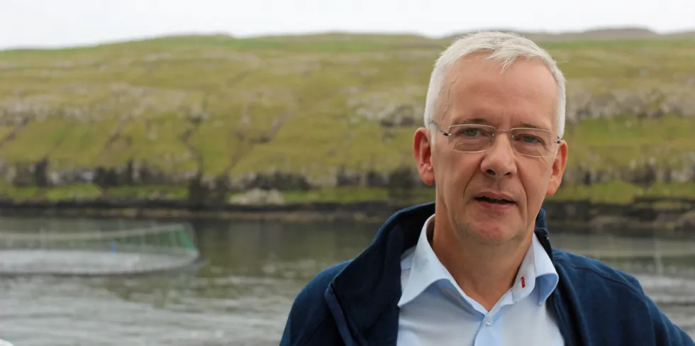Bakkafrost CEO Regin Jacobsen seen here at the Gulen site just outside Torshavn.