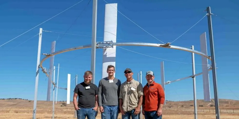 . Members of the AirLoom team with its experimental device.