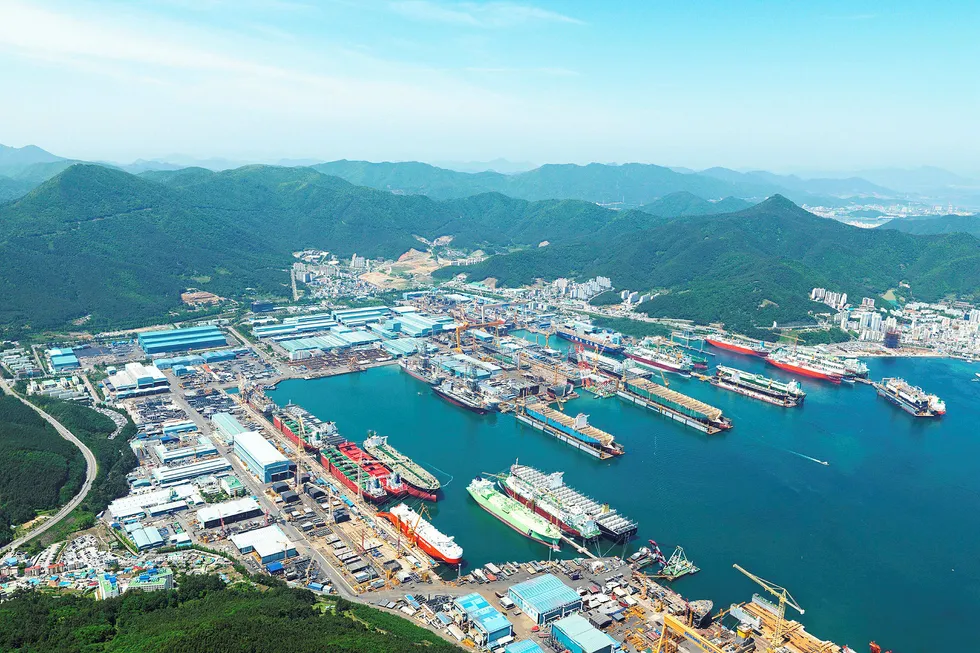 Troubled: Daewoo's Okpo yard