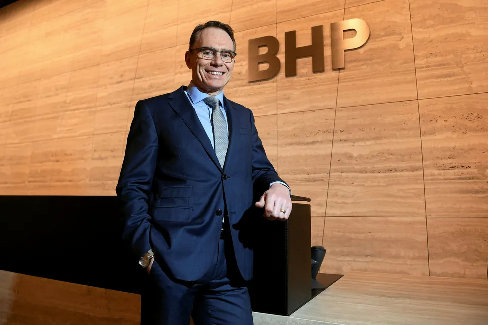 Progress: BHP chief executive Andrew Mackenzie