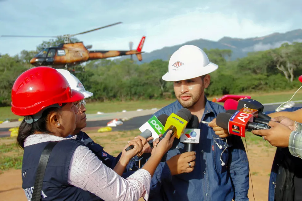 Drilling plans: YPFB exploration and production vice president Enzo Michel
