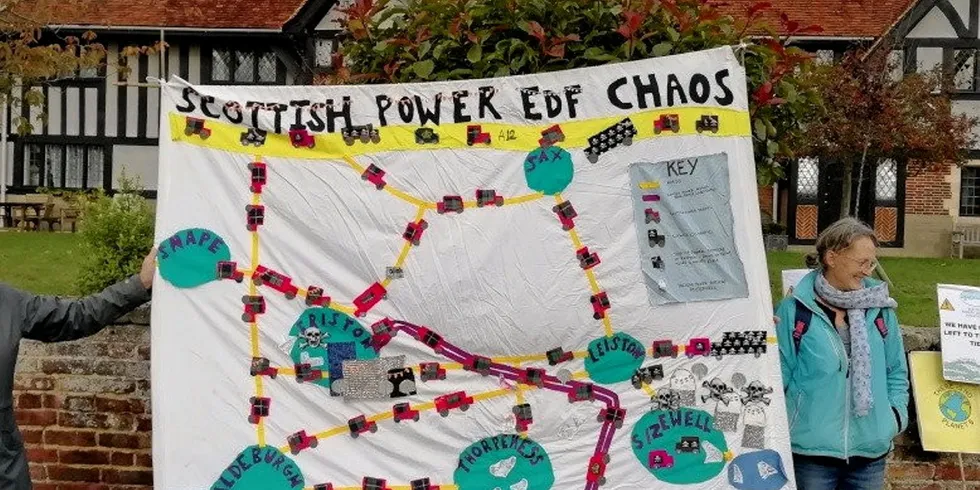 Protesters in East Anglia.