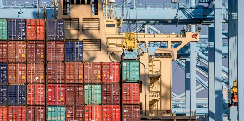 Los Angeles: Easing congestion at US west coast ports may have contributed to greater supply of container space and lower freight rates
