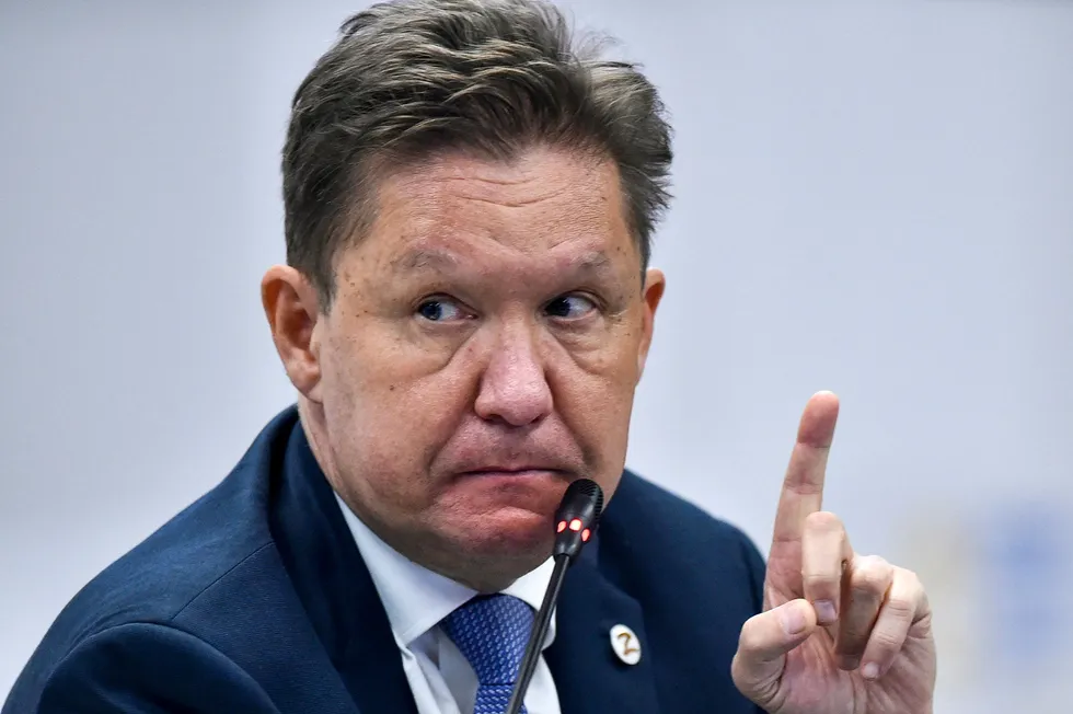 Gazprom executive chairman Alexei Miller.