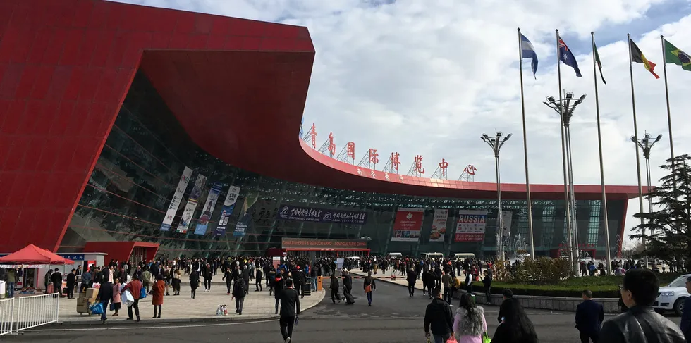 The Qingdao Seafood Expo 2018, just over a year before the COVID-19 pandemic began.