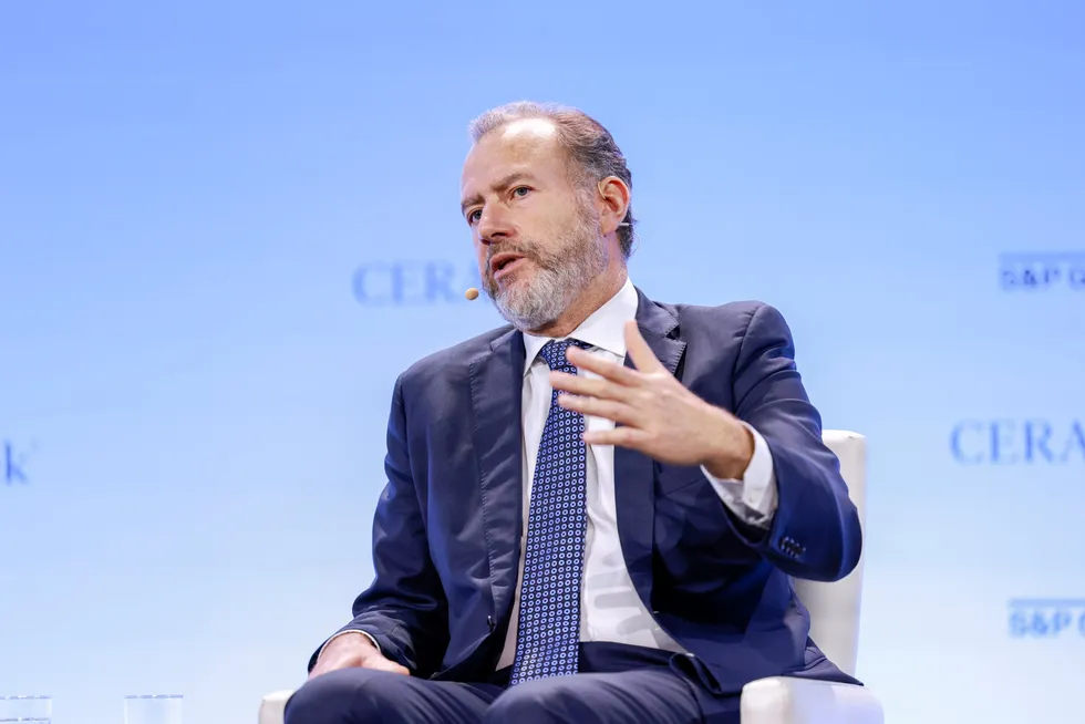 Dan Ammann, president of ExxonMobil's upstream division, speaks during the CERAWeek by S&P Global energy conference in Houston, Texas, US on Wednesday, 12 March 2025.