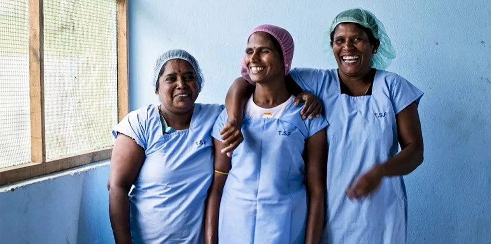 Around 80% of Taprobane Seafoods' workforce is made up of underprivileged Sri Lankan women.