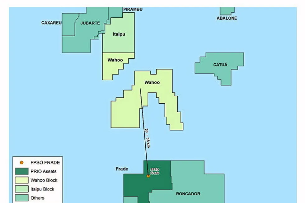 Options: PetroRio is working on the tie-back between the Wahoo pre-salt discovery and the Frade field