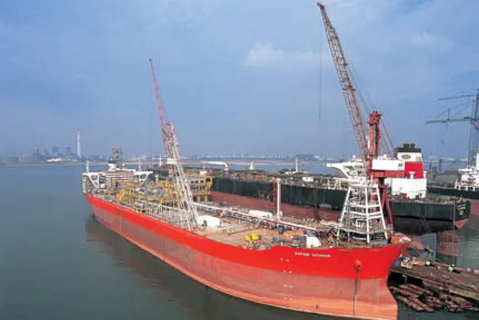 The FPSO: Espoir Ivoirien operating on the Espoir field offshore the Ivory Coast