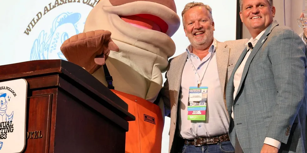 From left to right: Einar Gustafsson of American Seafoods and GAPP CEO Craig Morris at the GAPP 2023 annual conference.